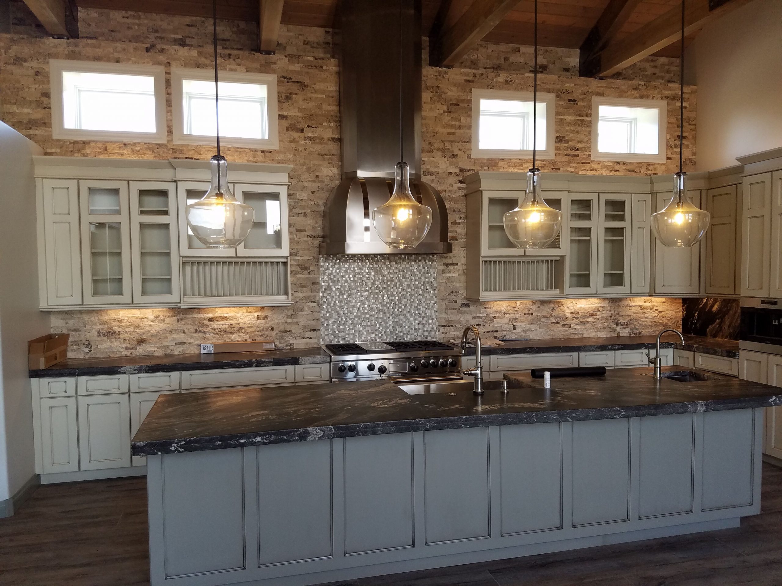 New Home Kitchen Floor and Backsplash by Rick's Flooring in Cheyenne, WY